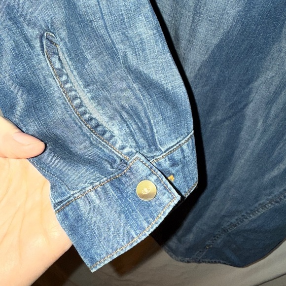 Anthropologie Cloth & Stone Chambray Shirt dress size S - Picture 9 of 12